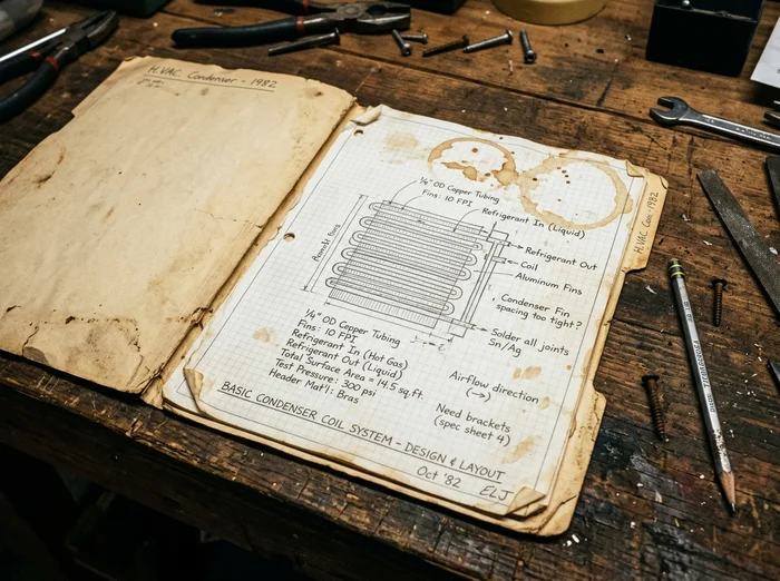 Marine technical layout illustration